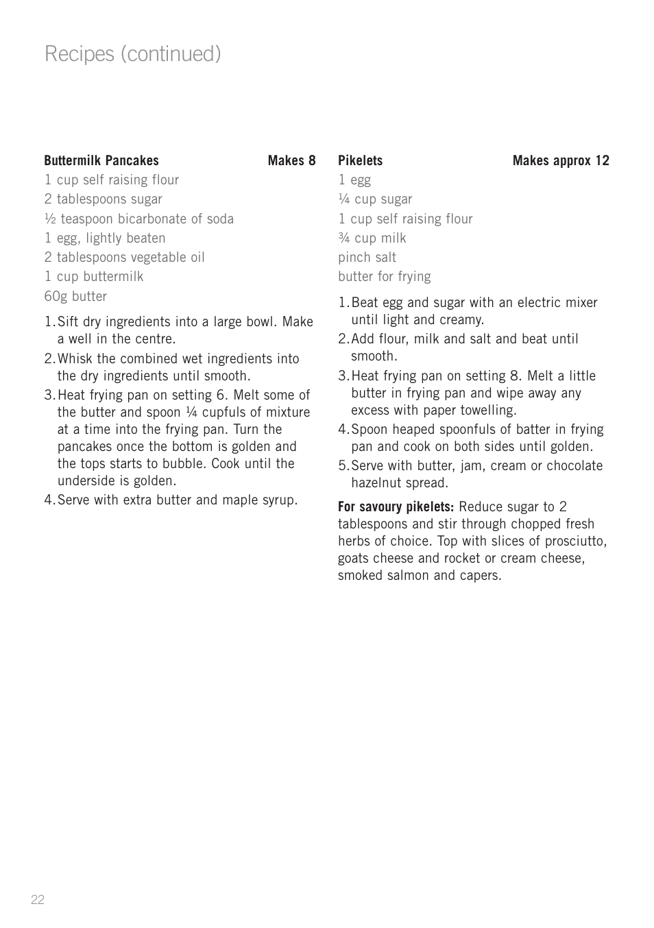 Recipes (continued) | Sunbeam FP7710 User Manual | Page 24 / 28