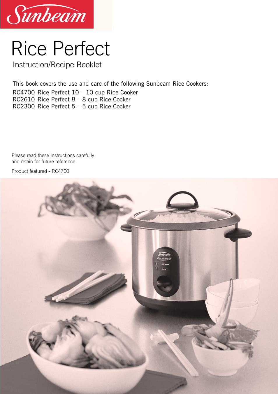 Sunbeam RC4700 User Manual | 28 pages