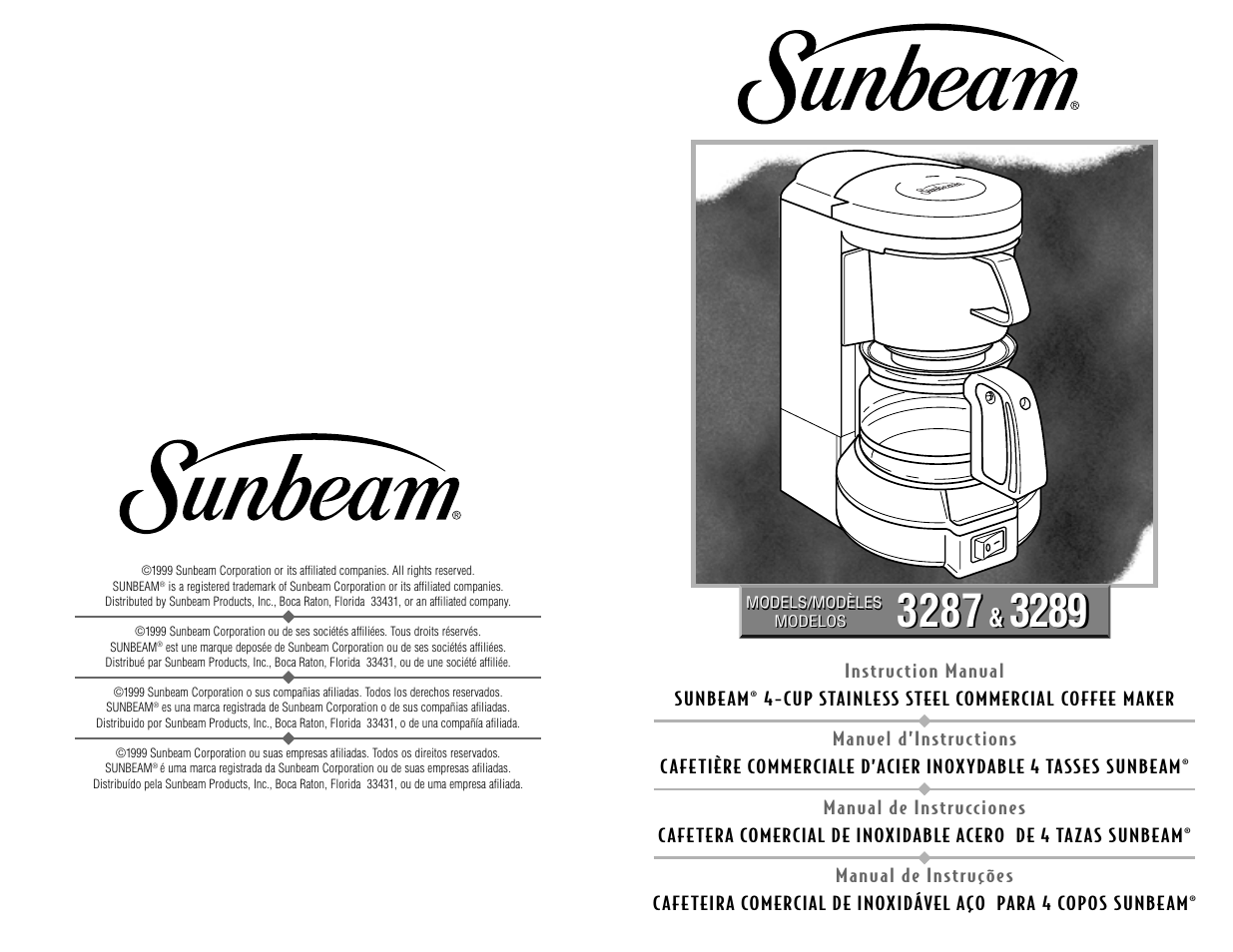 Sunbeam 3289 User Manual | 32 pages