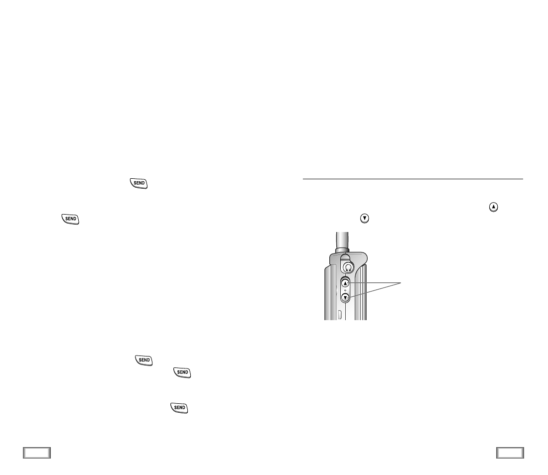 Adjusting the volume | Samsung SCH-A101 User Manual | Page 14 / 40