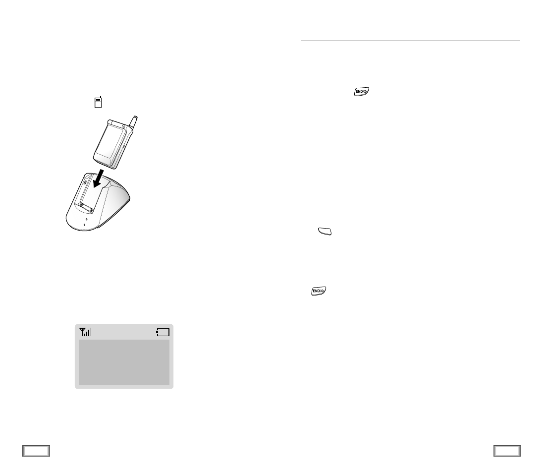 Switching the phone on/off, Low battery indicator | Samsung SCH-A101 User Manual | Page 9 / 40