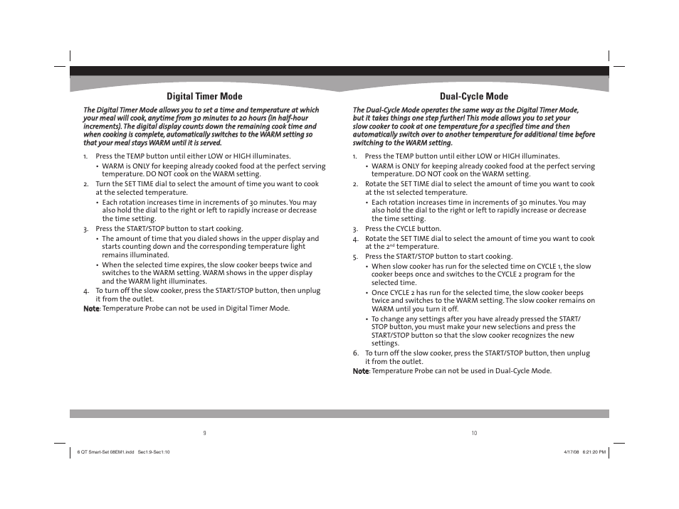 Sunbeam 08EM1 User Manual | Page 6 / 42