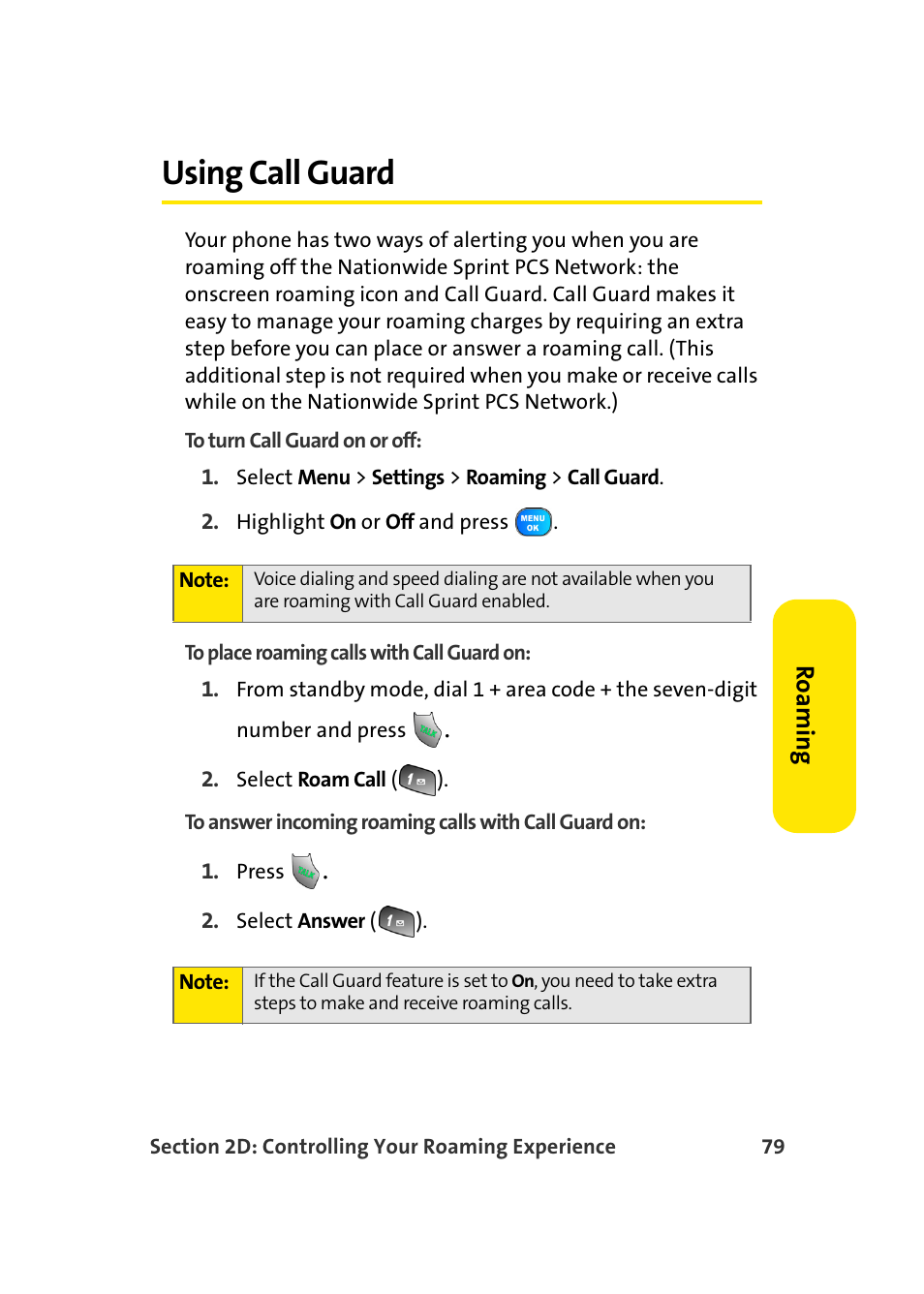 Using call guard | Samsung A920 User Manual | Page 103 / 272