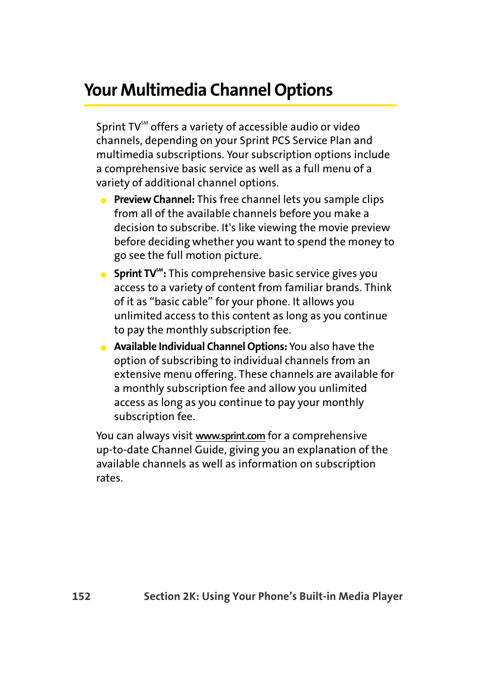 Your multimedia channel options | Samsung A920 User Manual | Page 176 / 272