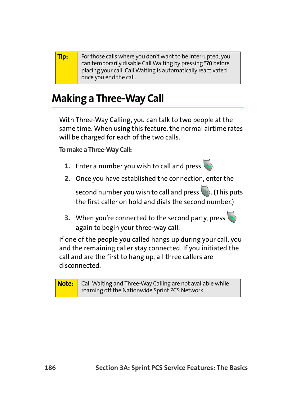 Making a three-way call | Samsung A920 User Manual | Page 210 / 272
