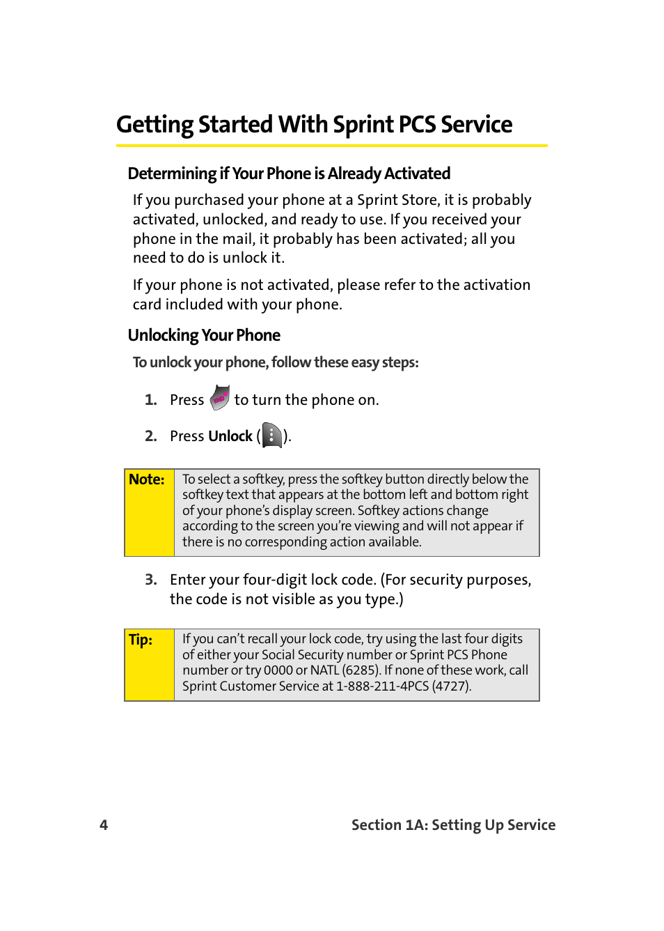 Getting started with sprint pcs service | Samsung A920 User Manual | Page 28 / 272