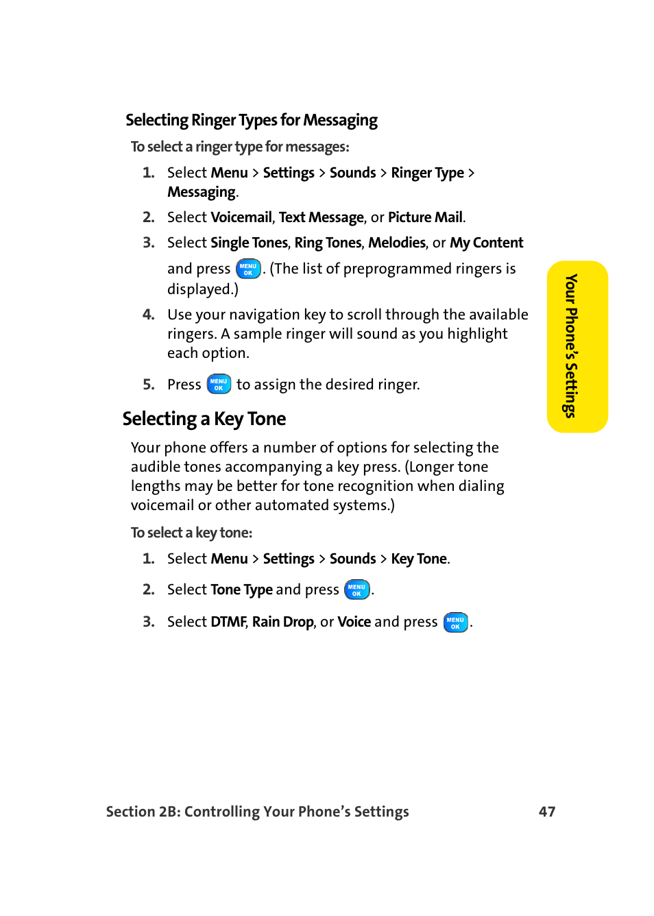 Selecting a key tone | Samsung A920 User Manual | Page 71 / 272