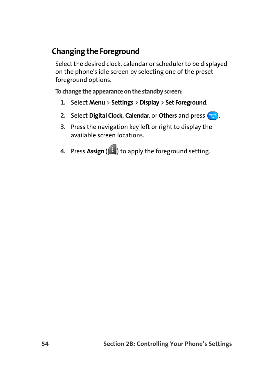 Changing the foreground | Samsung A920 User Manual | Page 78 / 272