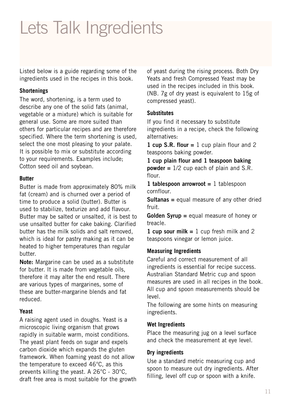 Lets talk ingredients | Sunbeam MX8800 User Manual | Page 13 / 39