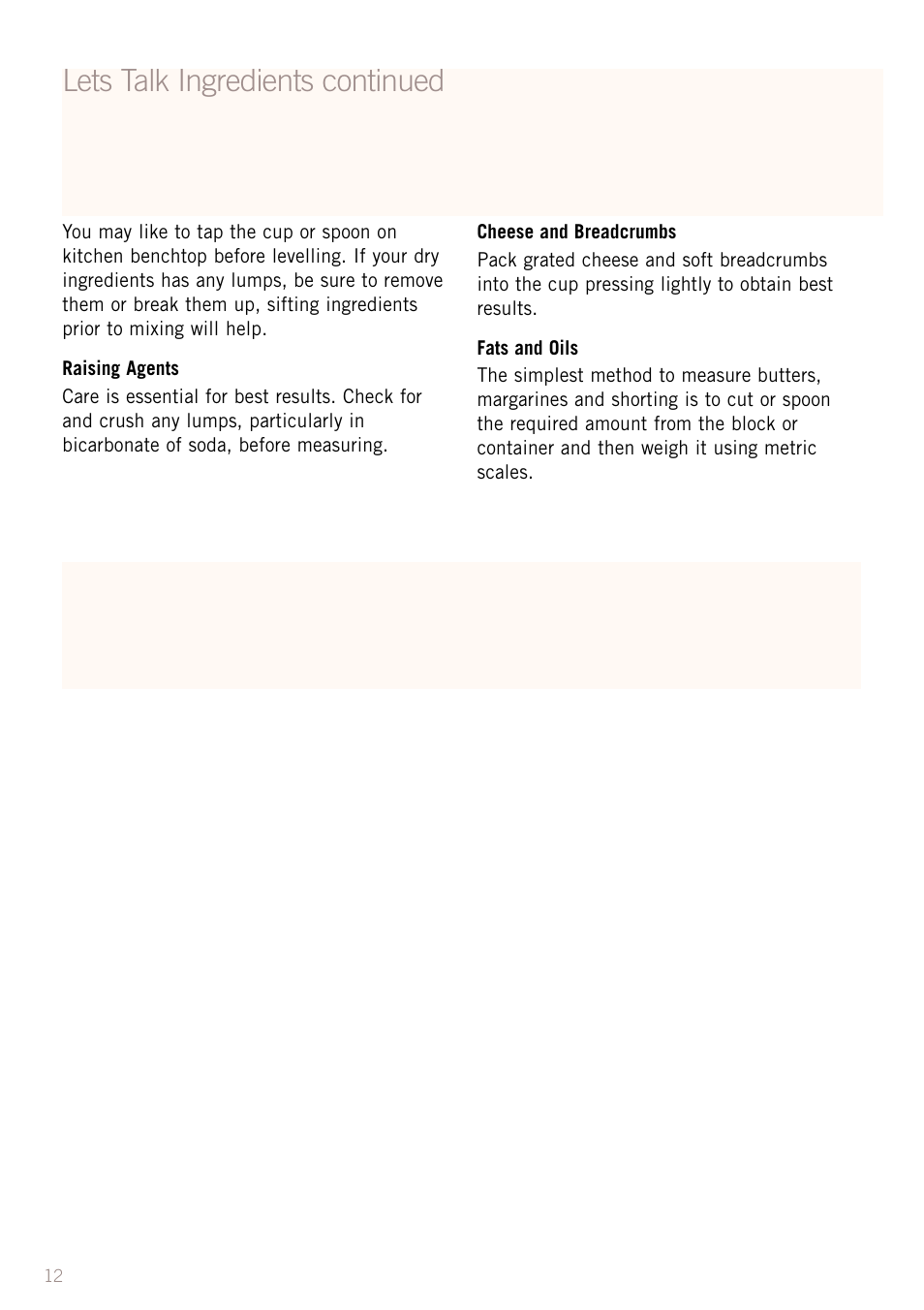 Lets talk ingredients continued | Sunbeam MX8800 User Manual | Page 14 / 39
