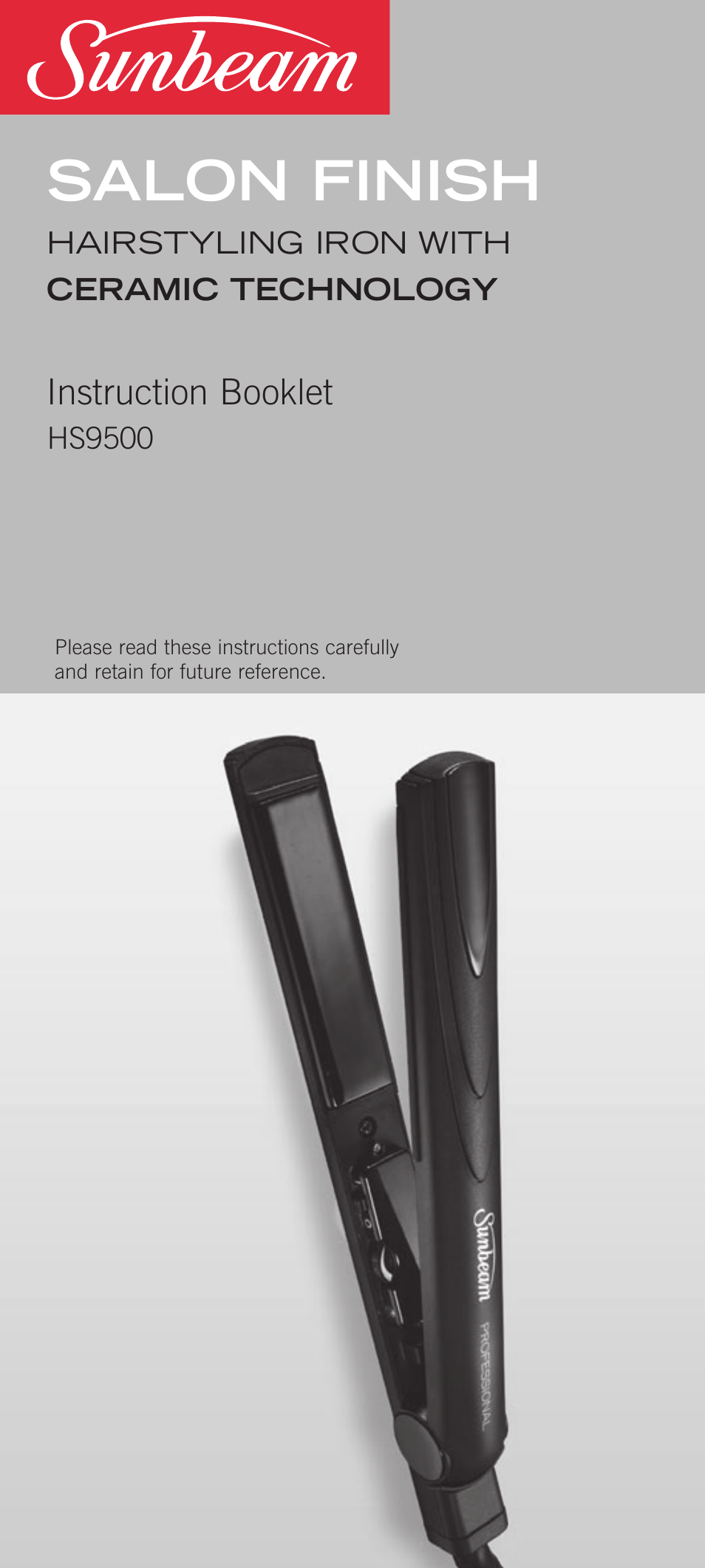 Sunbeam HS9500 User Manual | 12 pages