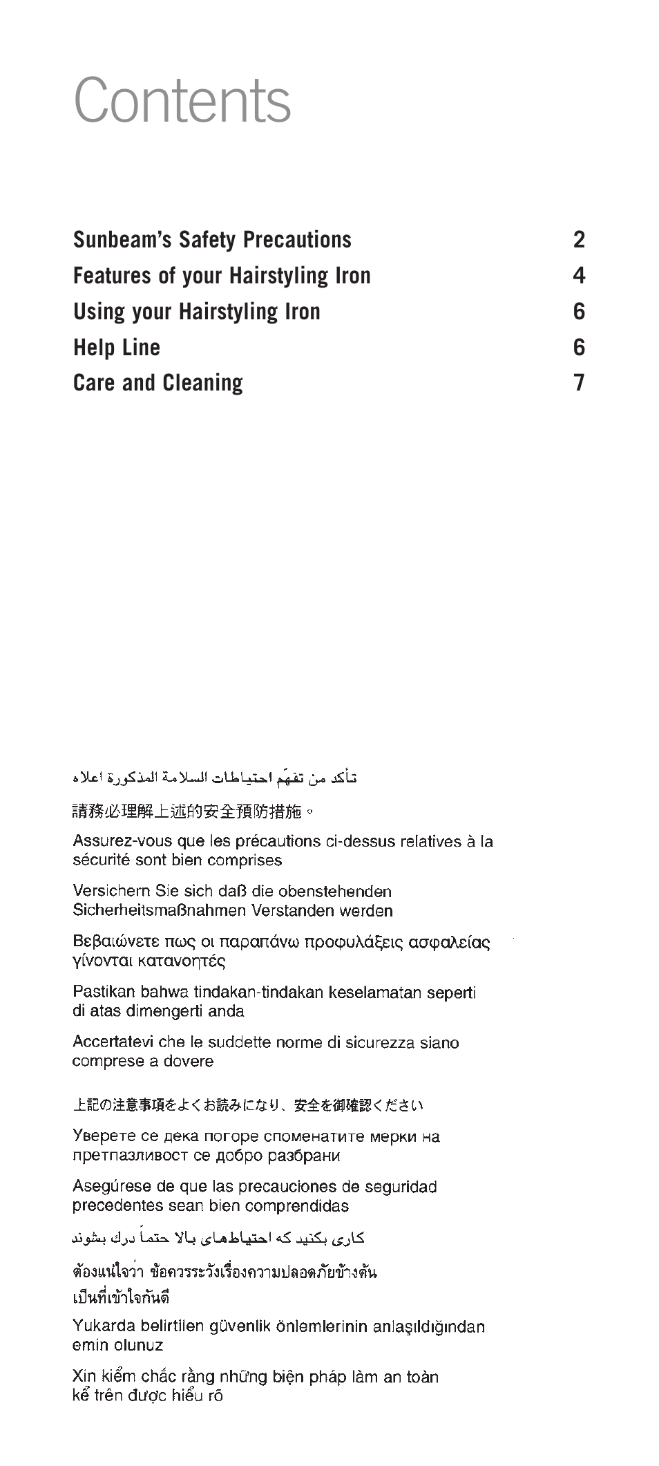 Sunbeam HS9500 User Manual | Page 3 / 12