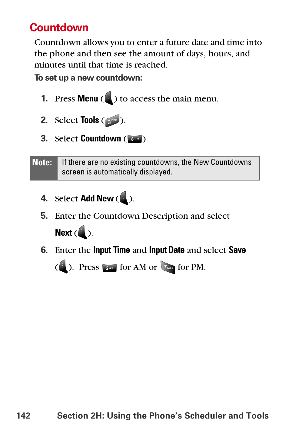 Countdown | Samsung A840 User Manual | Page 154 / 273