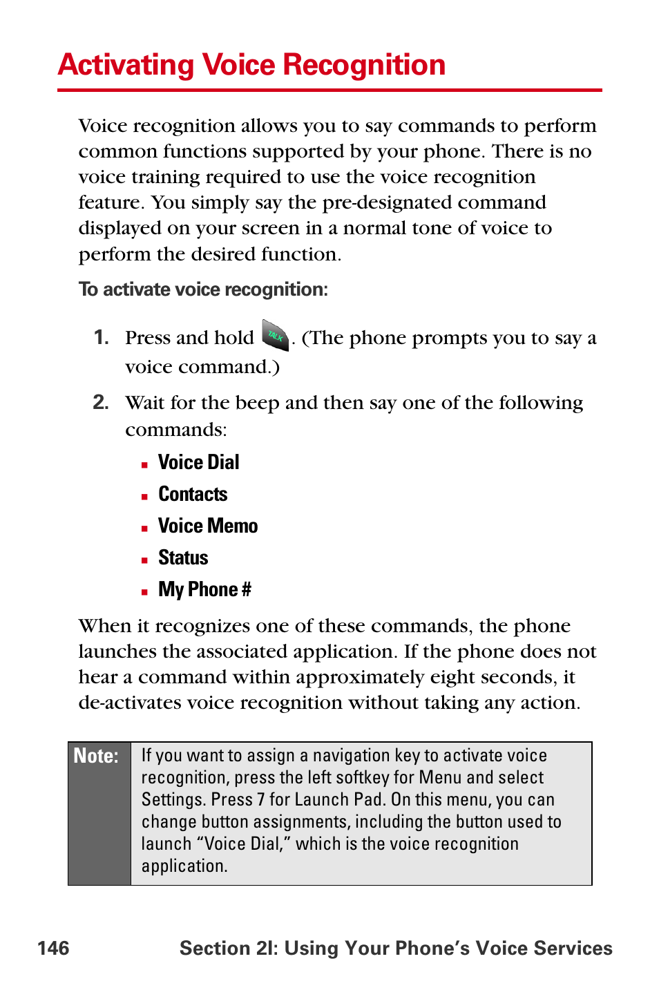 Activating voice recognition | Samsung A840 User Manual | Page 158 / 273