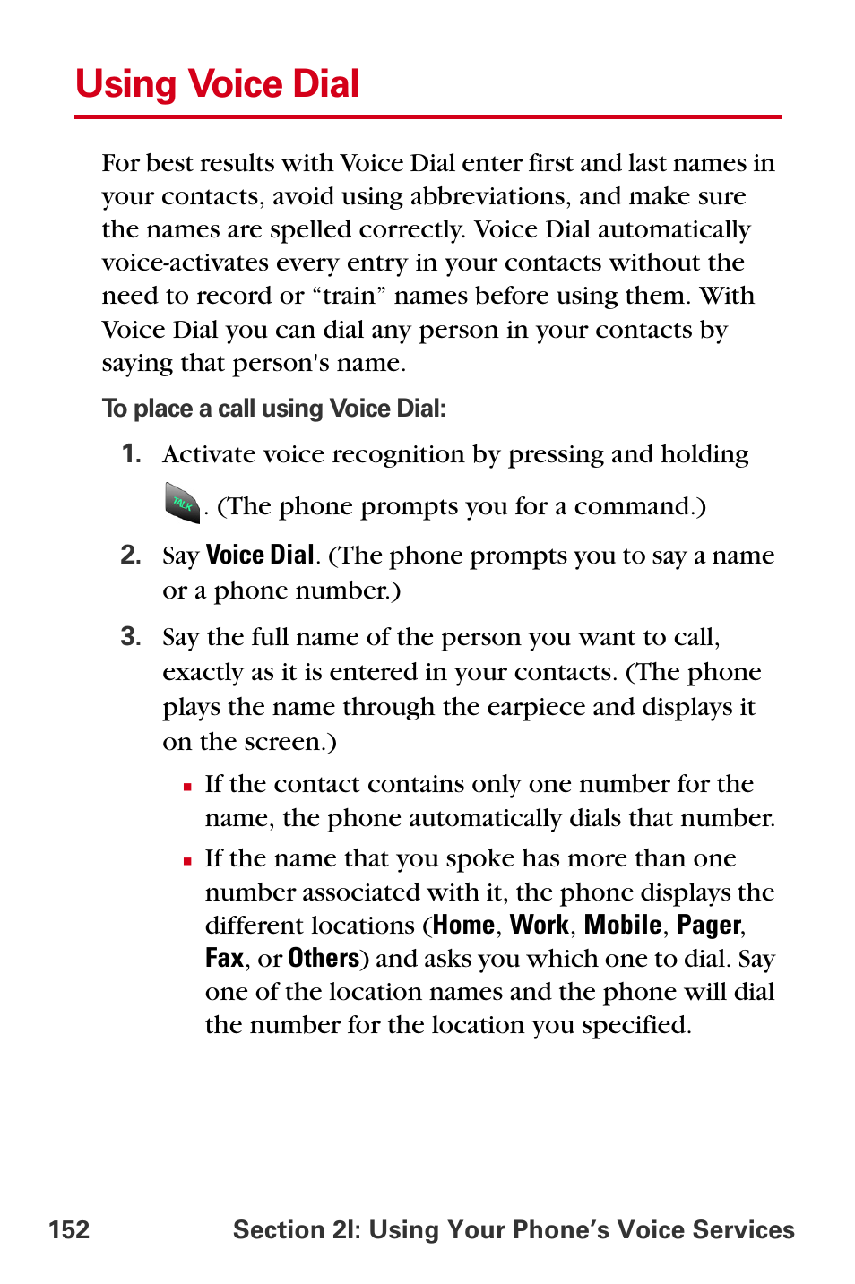 Using voice dial | Samsung A840 User Manual | Page 164 / 273