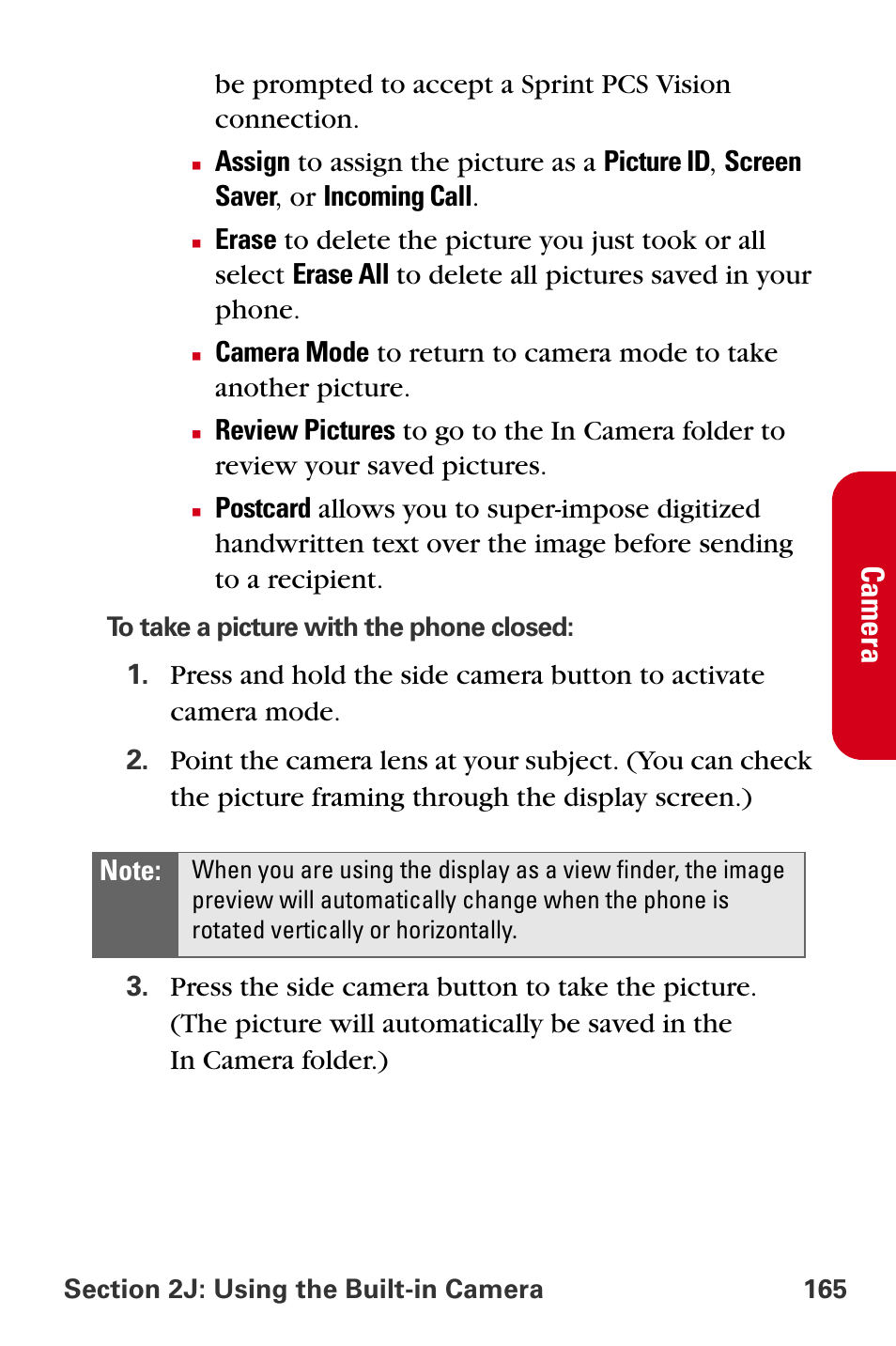 Cam e ra | Samsung A840 User Manual | Page 177 / 273