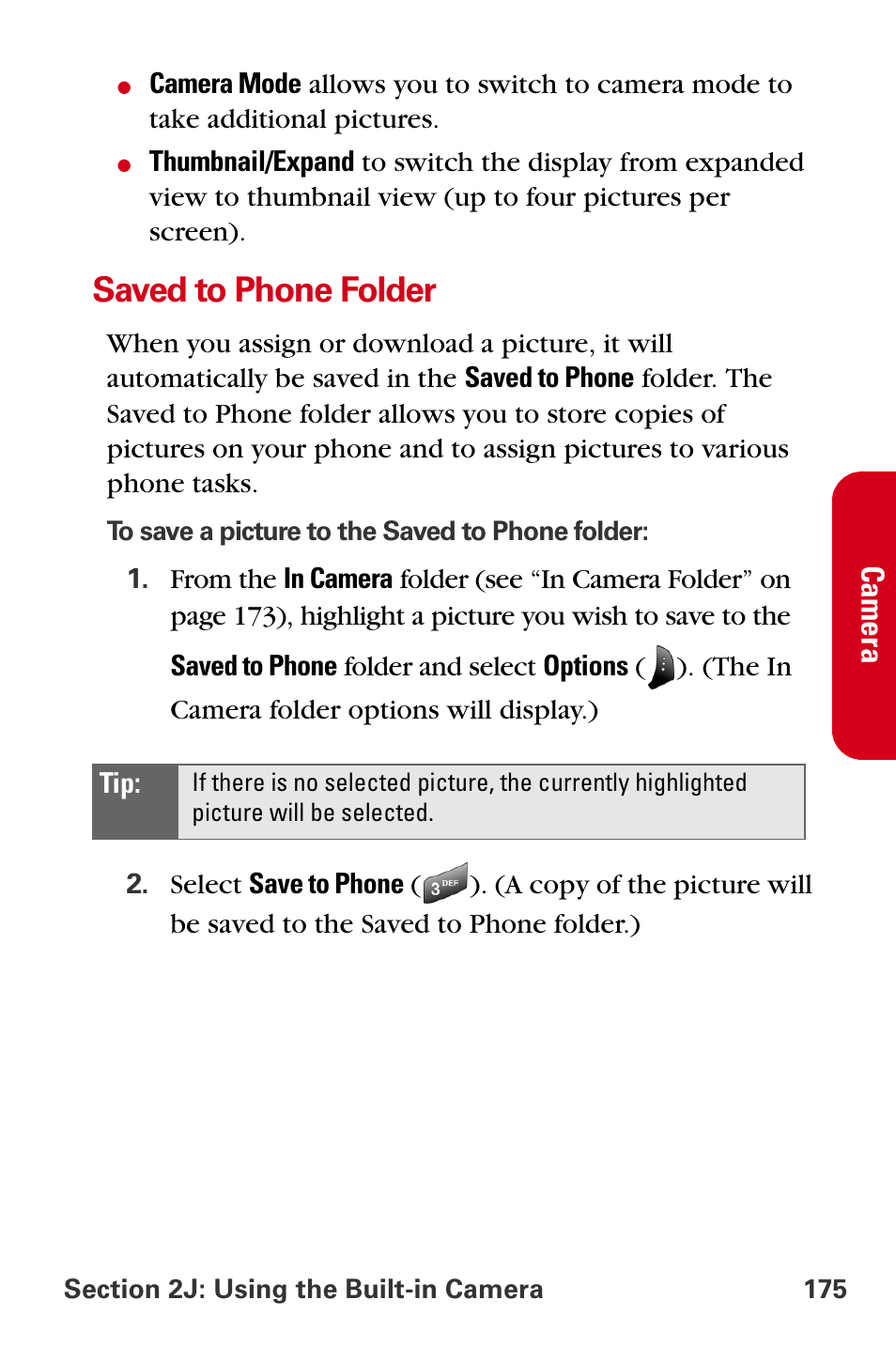 Saved to phone folder | Samsung A840 User Manual | Page 187 / 273