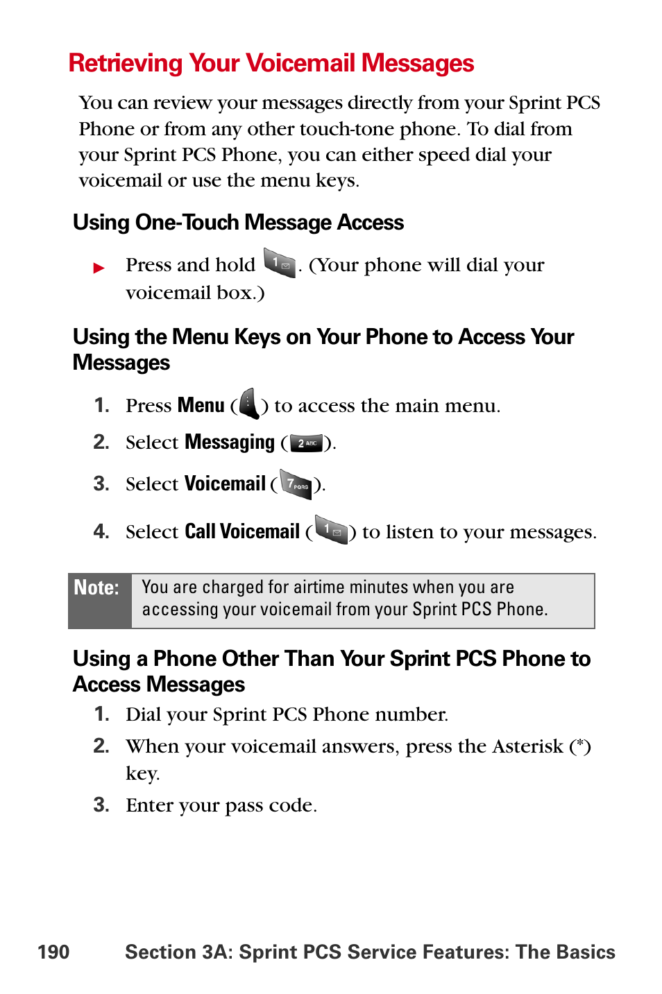 Retrieving your voicemail messages | Samsung A840 User Manual | Page 202 / 273