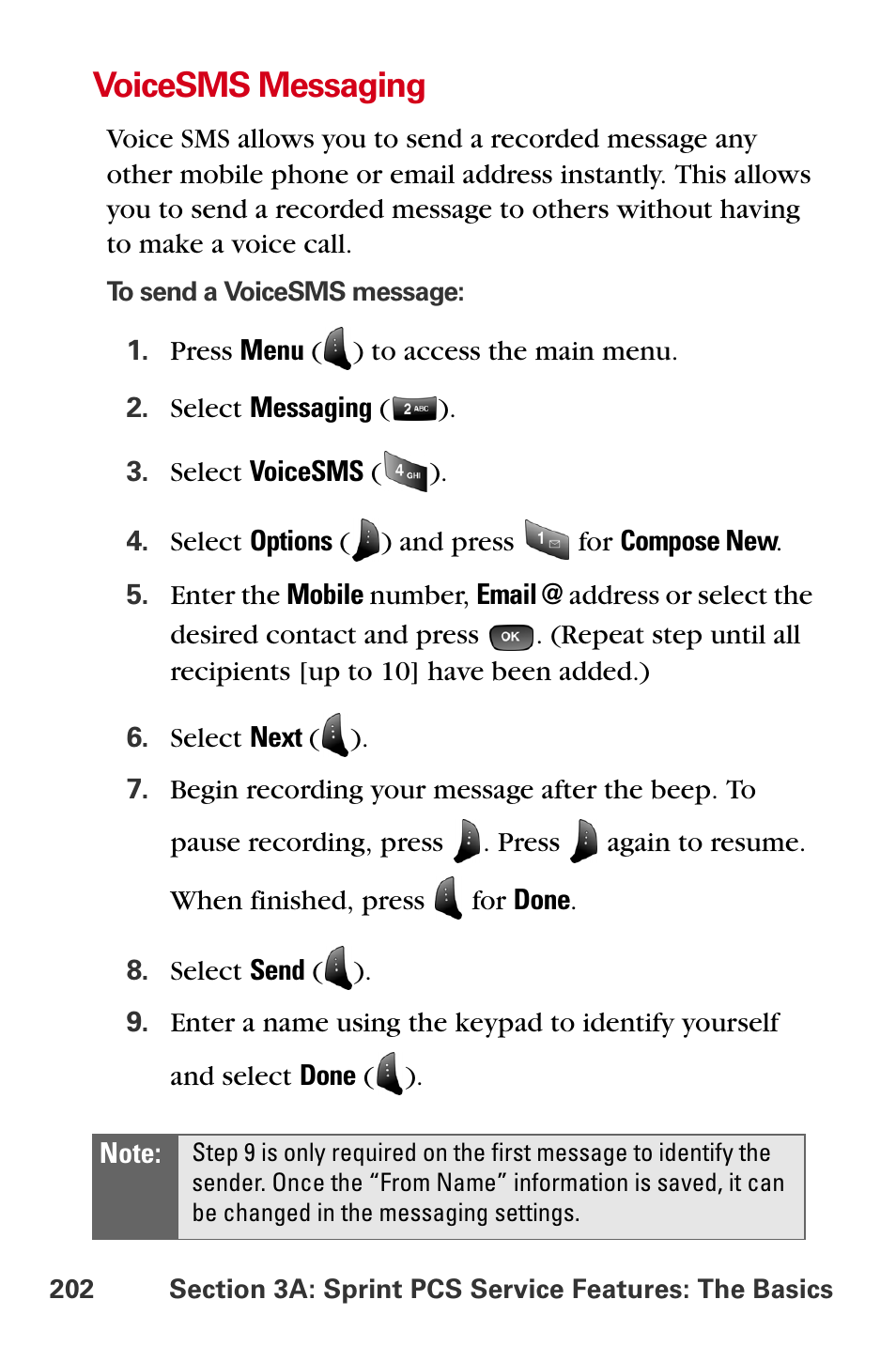 Voicesms messaging | Samsung A840 User Manual | Page 214 / 273