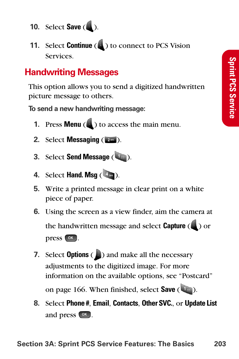 Handwriting messages | Samsung A840 User Manual | Page 215 / 273