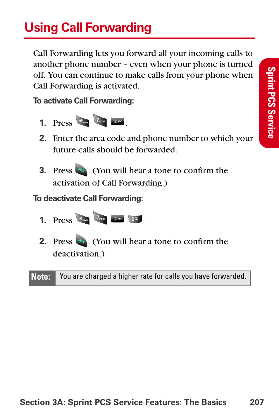 Using call forwarding | Samsung A840 User Manual | Page 219 / 273