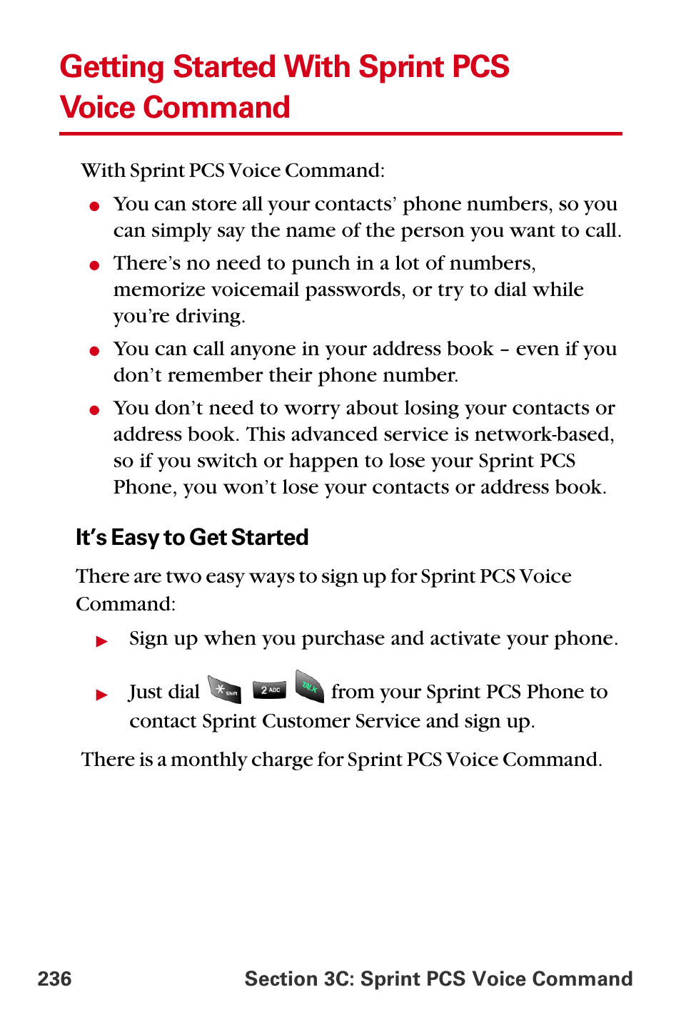 Getting started with sprint pcs voice command, It’s easy to get started | Samsung A840 User Manual | Page 248 / 273