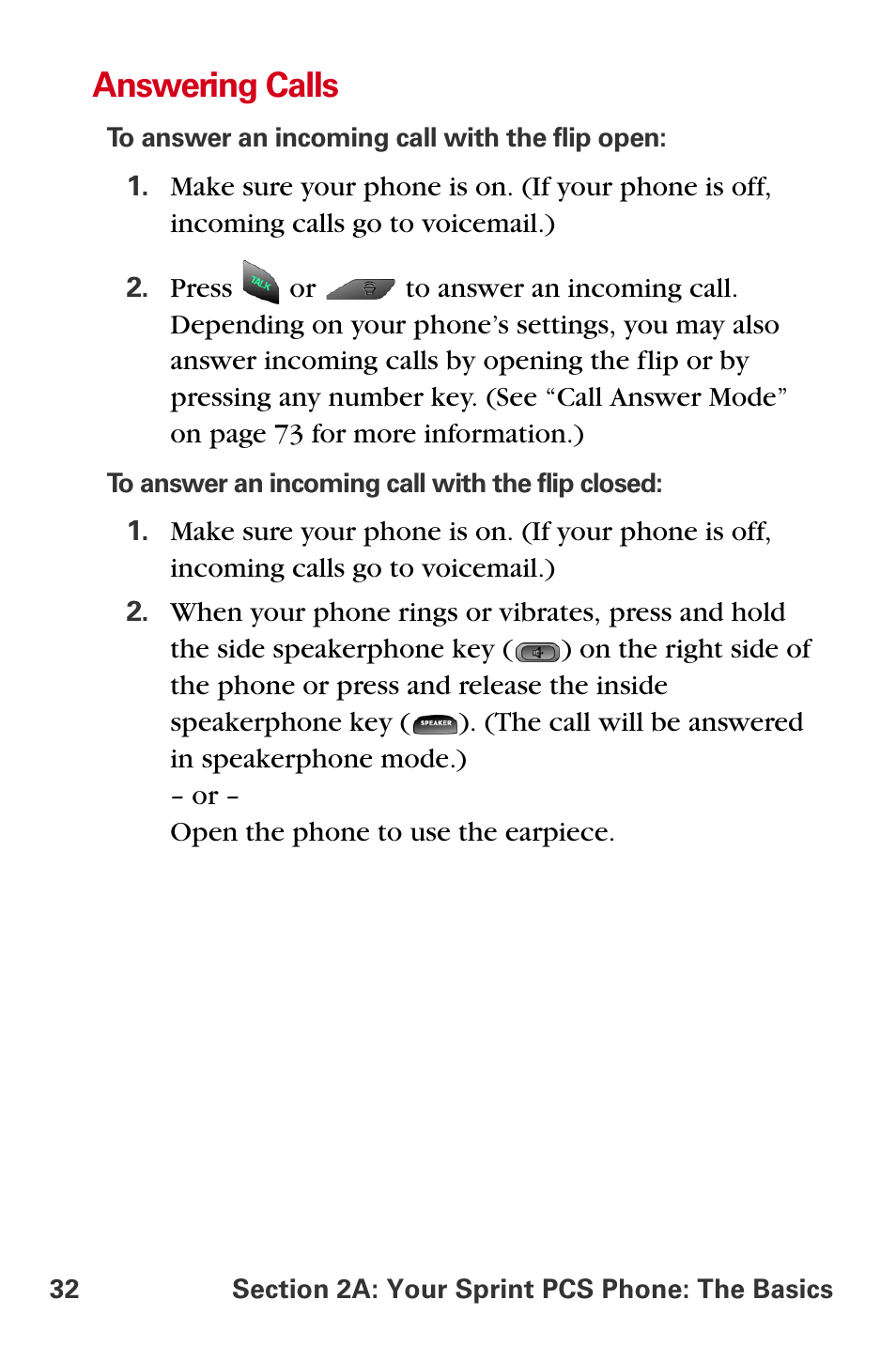 Answering calls | Samsung A840 User Manual | Page 44 / 273