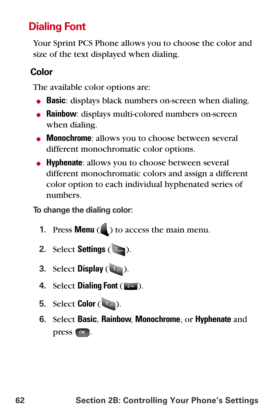 Dialing font | Samsung A840 User Manual | Page 74 / 273
