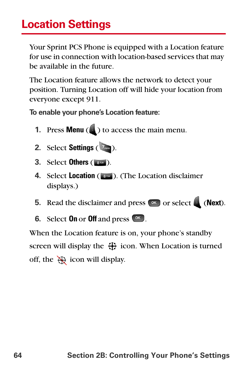 Location settings | Samsung A840 User Manual | Page 76 / 273