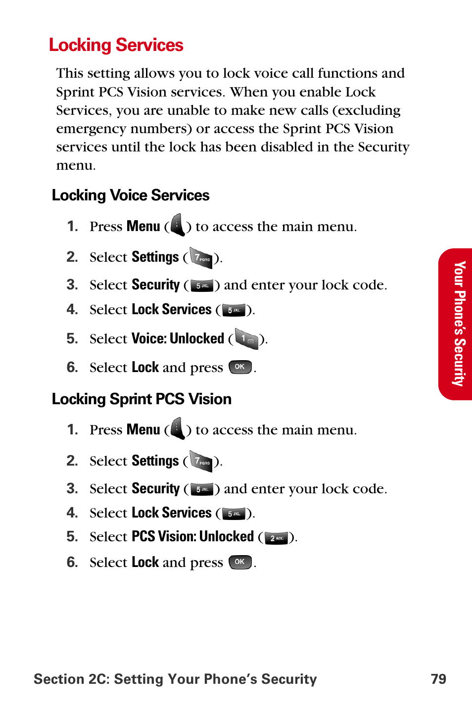 Locking services | Samsung A840 User Manual | Page 91 / 273