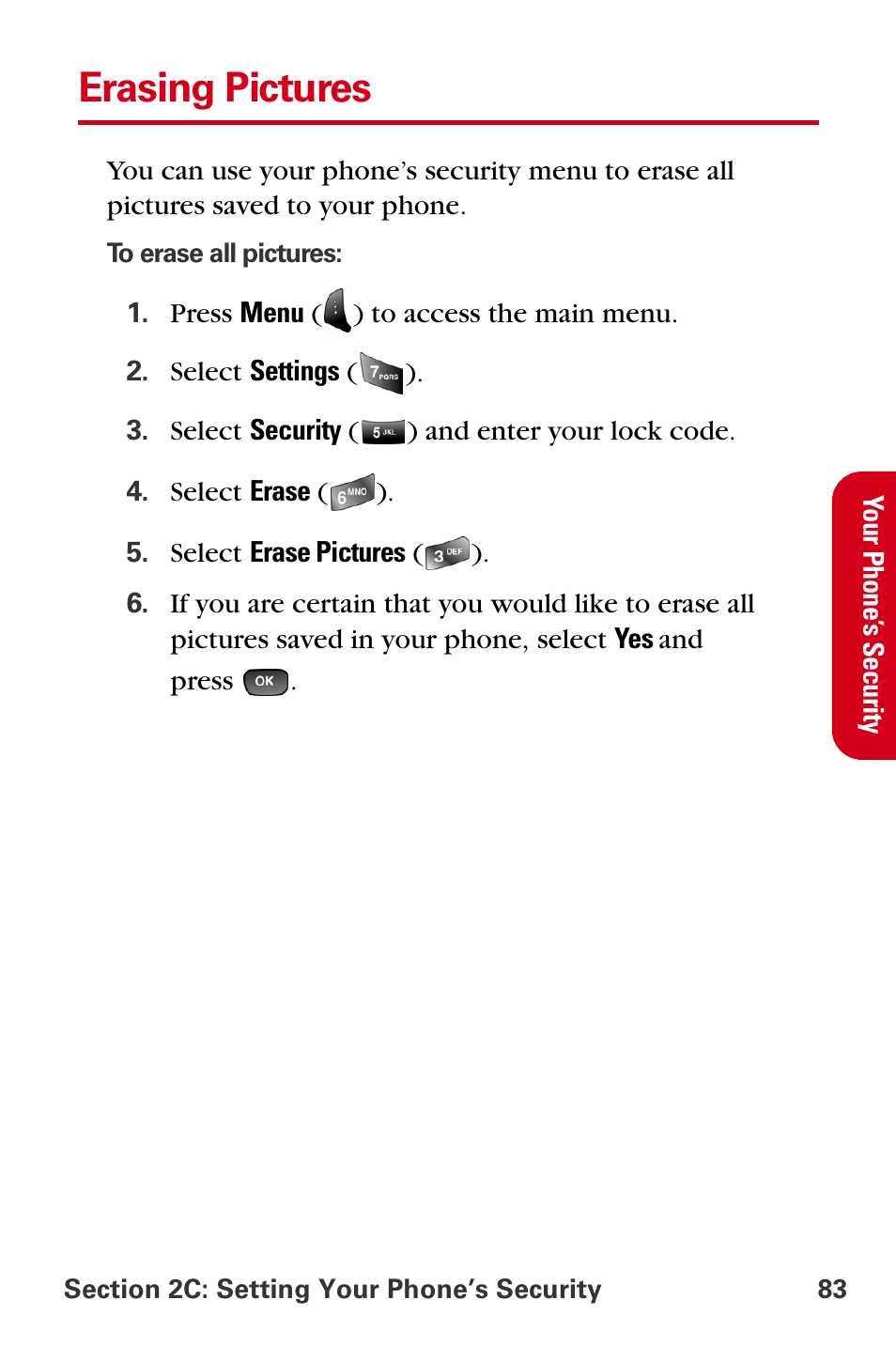 Erasing pictures | Samsung A840 User Manual | Page 95 / 273