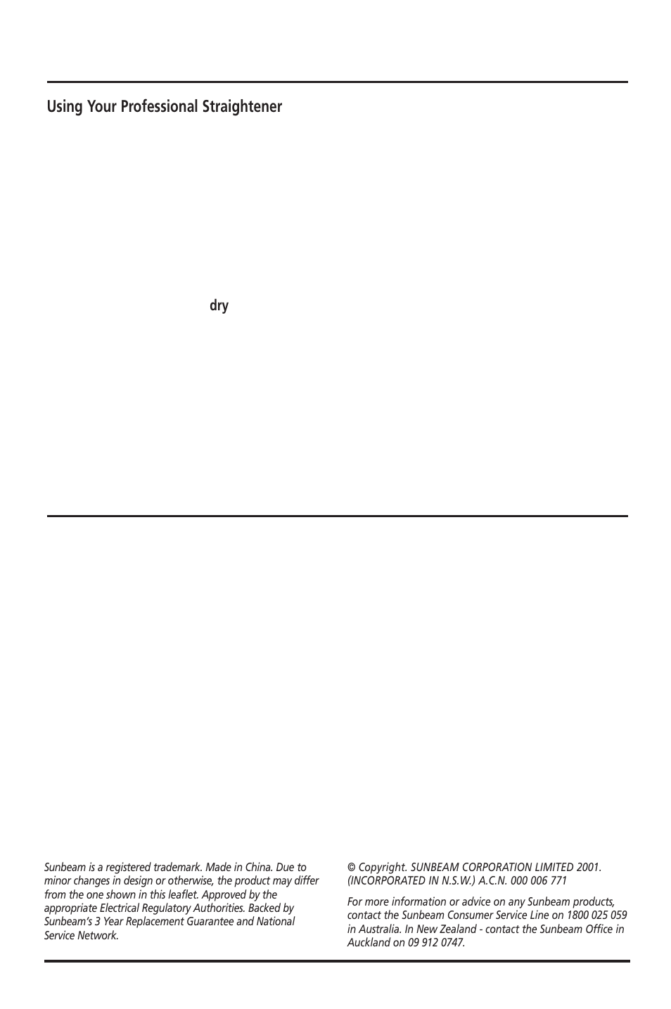 Sunbeam HS9200 User Manual | Page 4 / 4