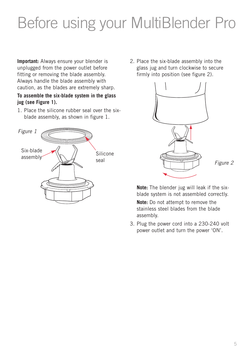 Before using your multiblender pro | Sunbeam PB7600 User Manual | Page 7 / 27