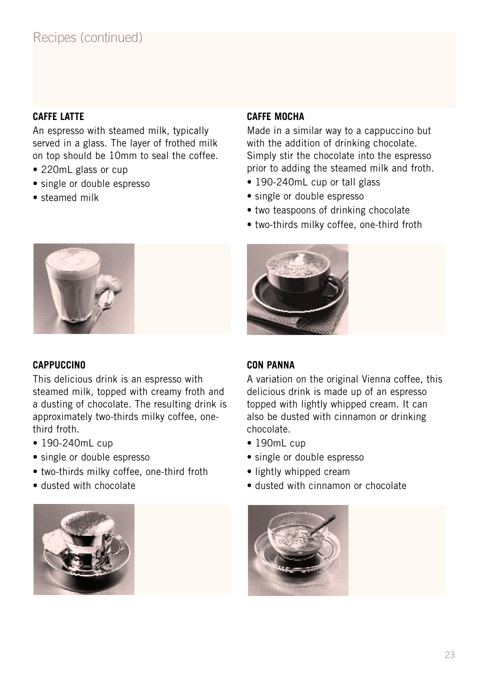 Recipes (continued) | Sunbeam EM2300 User Manual | Page 24 / 26