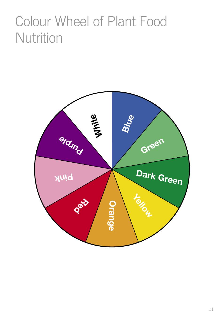 Colour wheel of plant food nutrition | Sunbeam JS7300 User Manual | Page 11 / 36
