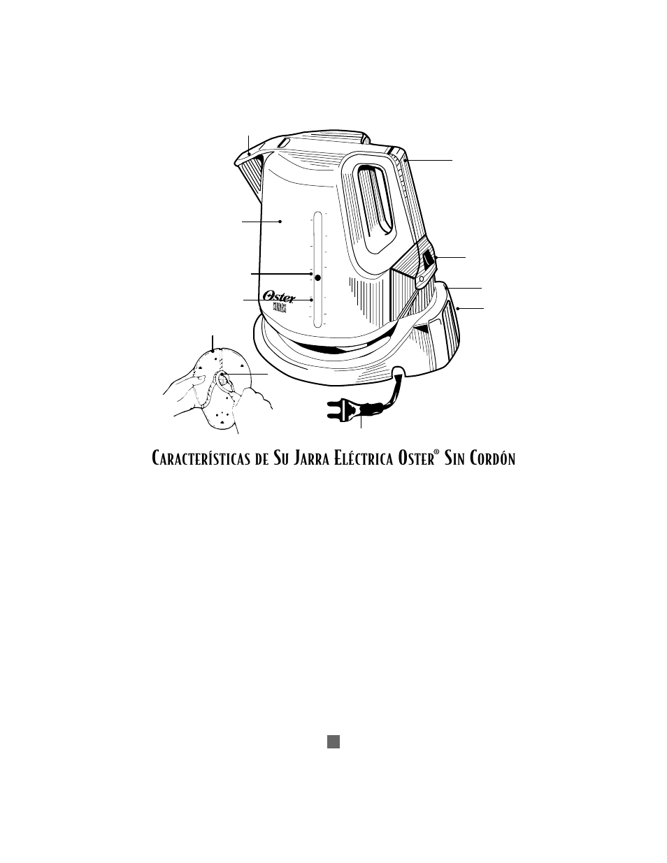 Aracterísticas de, Arra, Léctrica | Ster, Ordón | Sunbeam 3206 User Manual | Page 20 / 32