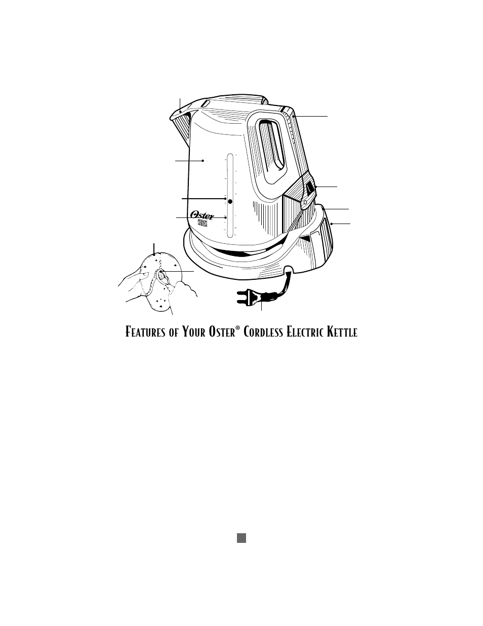Eatures of, Ster, Ordless | Lectric, Ettle | Sunbeam 3206 User Manual | Page 4 / 32