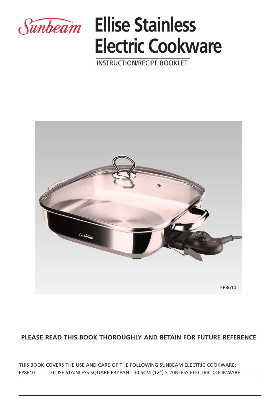 Sunbeam FP8610 User Manual | 21 pages