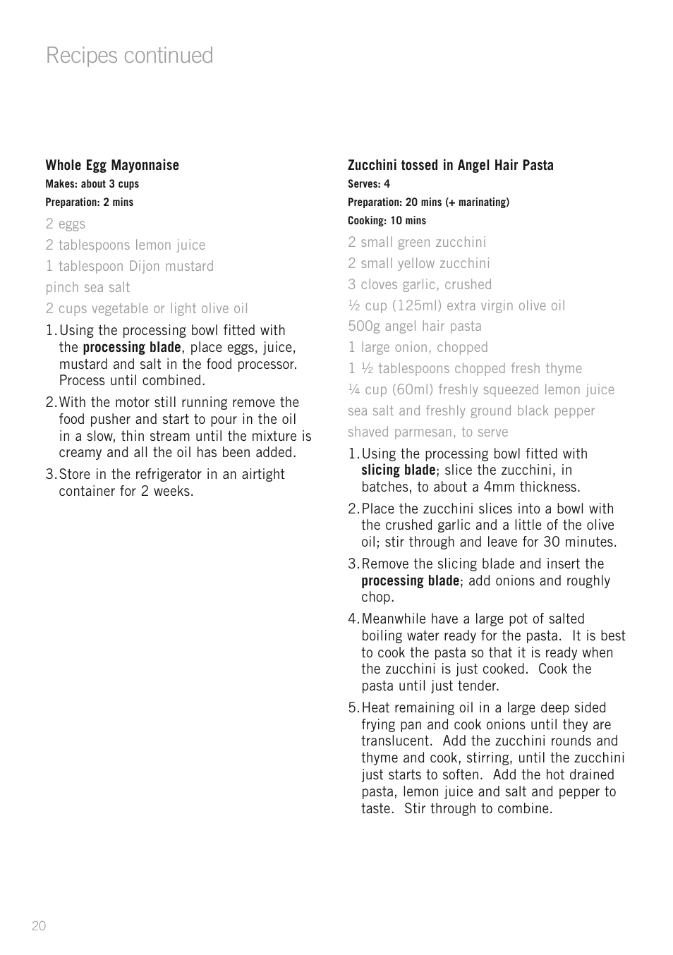 Recipes continued | Sunbeam OSKAR LC3200 User Manual | Page 20 / 28
