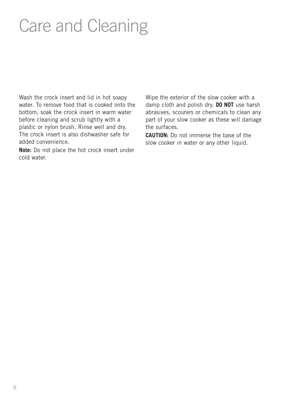 Care and cleaning | Sunbeam HP2200 User Manual | Page 10 / 24