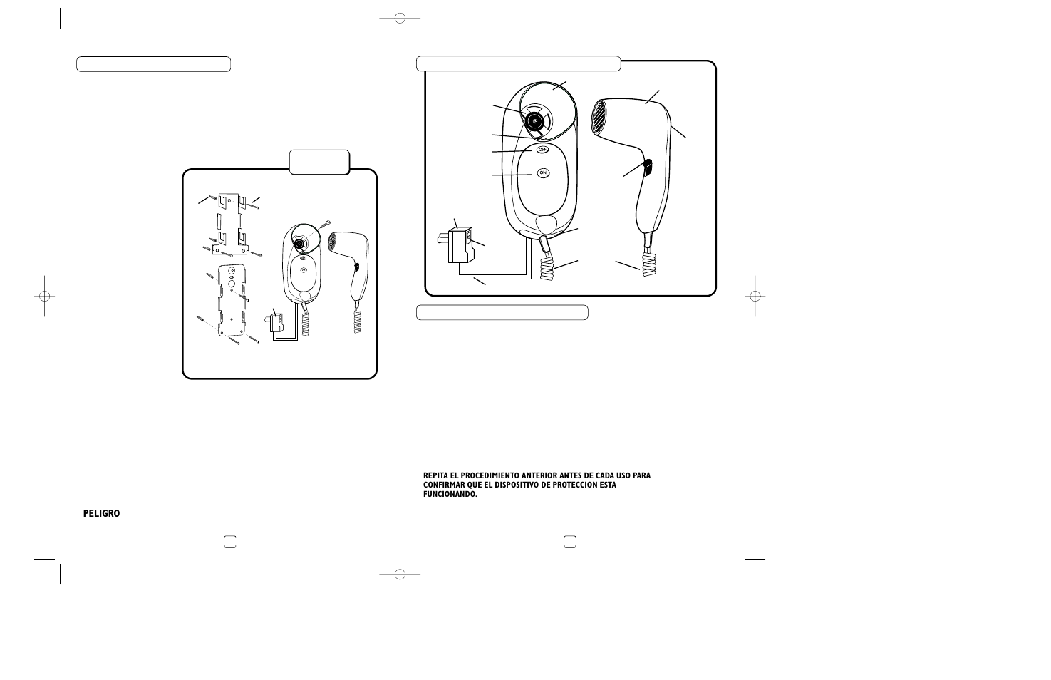 Peligro | Sunbeam 1632 User Manual | Page 10 / 16