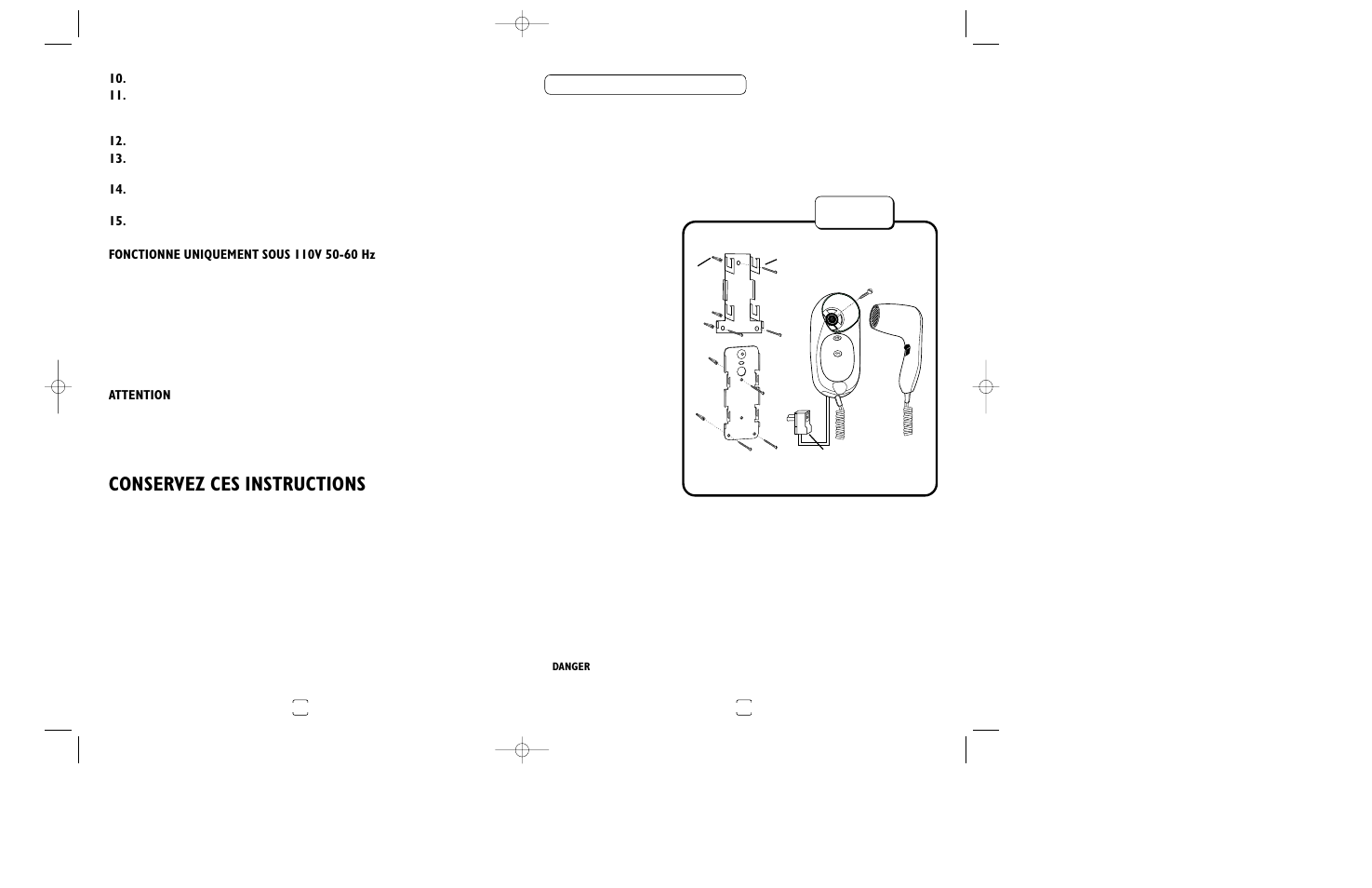 Conservez ces instructions | Sunbeam 1632 User Manual | Page 6 / 16