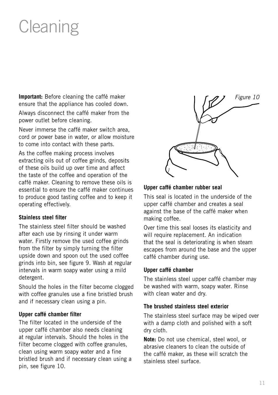 Cleaning | Sunbeam MM8400 User Manual | Page 13 / 16