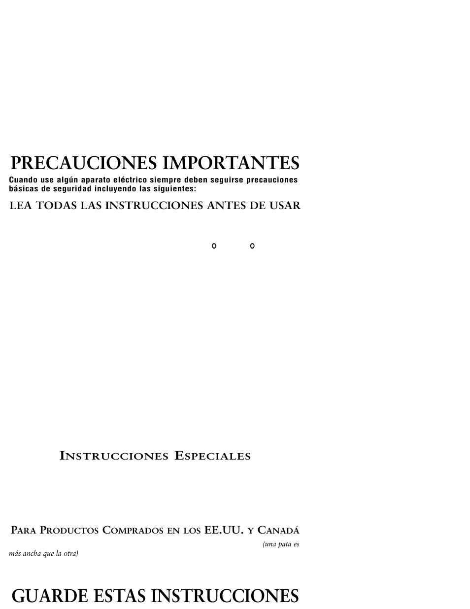 Precauciones importantes, Guarde estas instrucciones, Lea todas las instrucciones antes de usar | Ee.uu | Sunbeam 4211 User Manual | Page 11 / 20