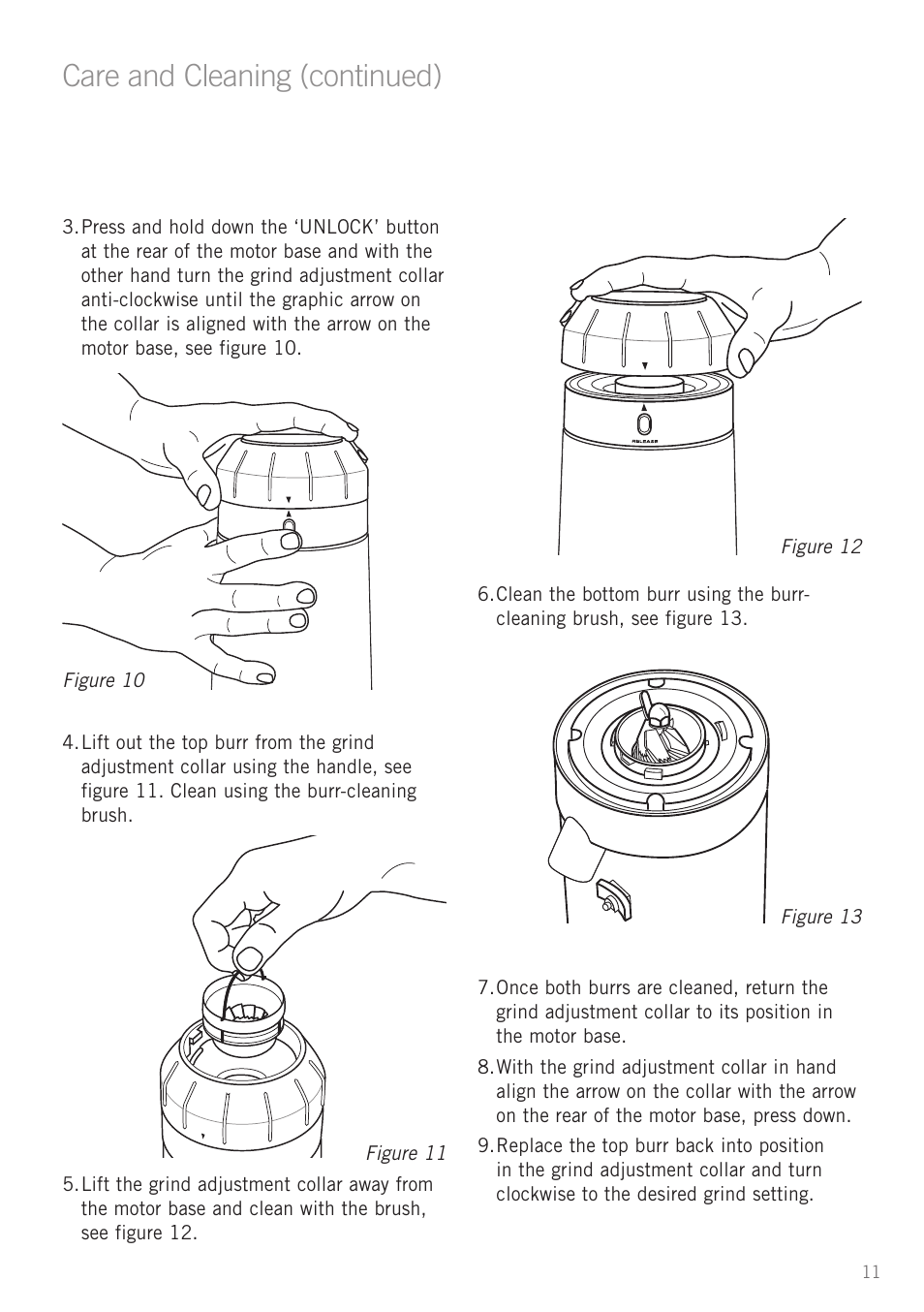 Care and cleaning (continued) | Sunbeam EM0480 User Manual | Page 13 / 16