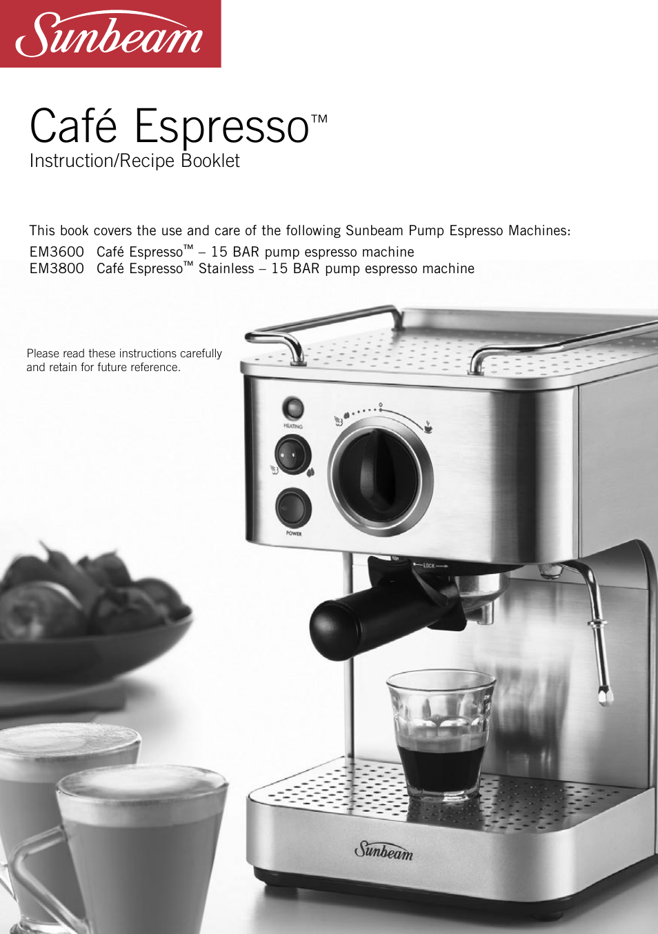 Sunbeam EM3800 User Manual | 32 pages
