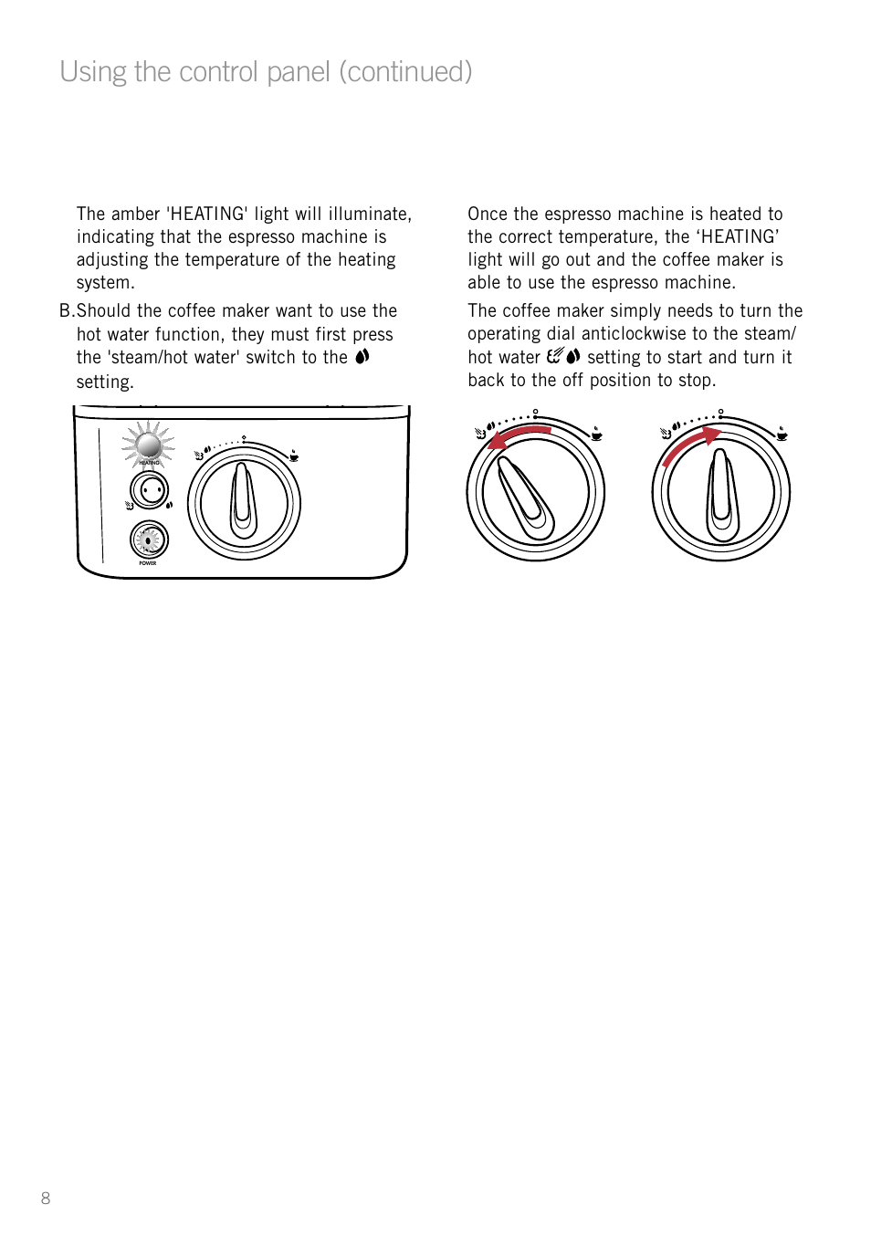 Using the control panel (continued) | Sunbeam EM3800 User Manual | Page 10 / 32