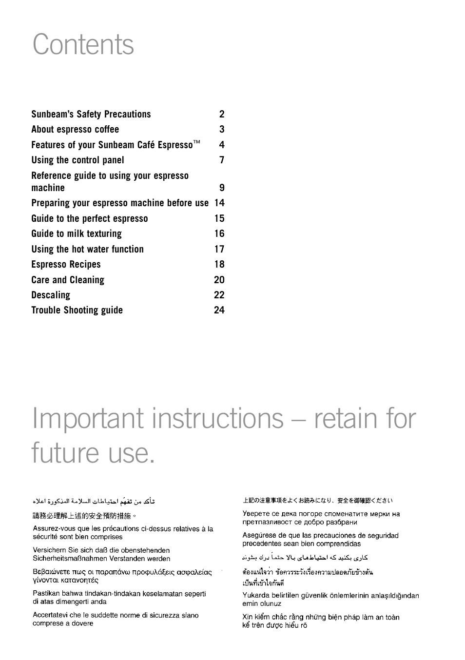 Sunbeam EM3800 User Manual | Page 3 / 32