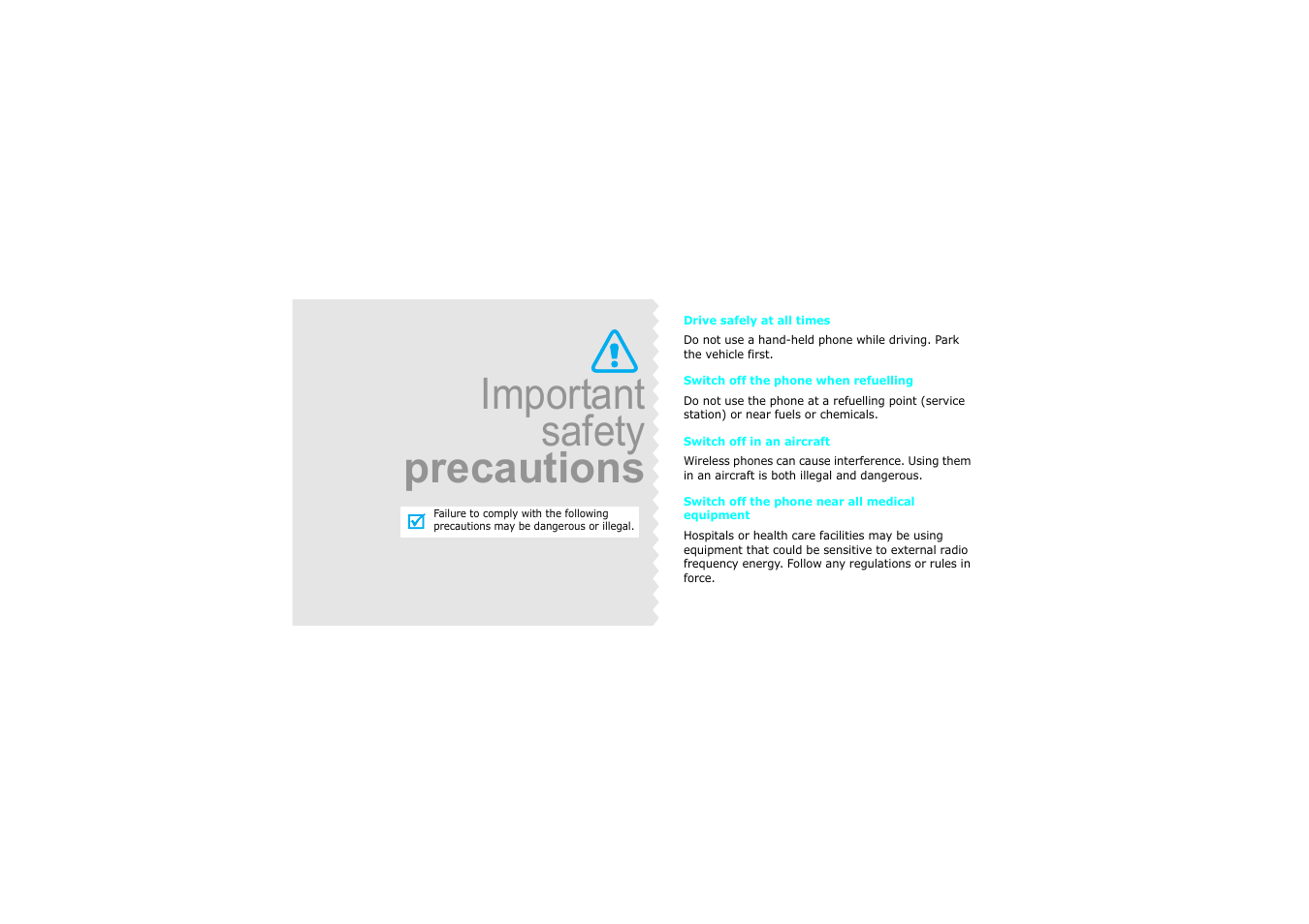 Important safety precautions | Samsung SCH-X969 User Manual | Page 3 / 54