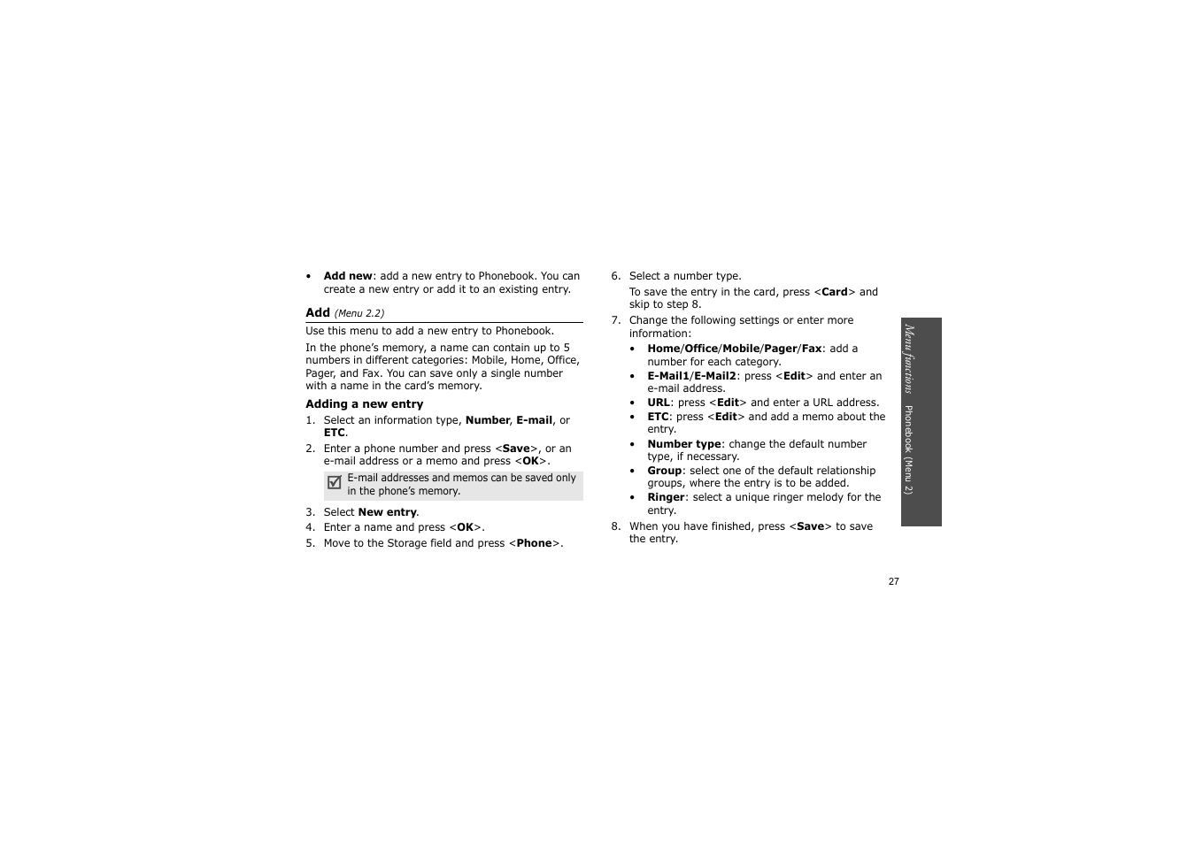 P.27 | Samsung SCH-X969 User Manual | Page 30 / 54